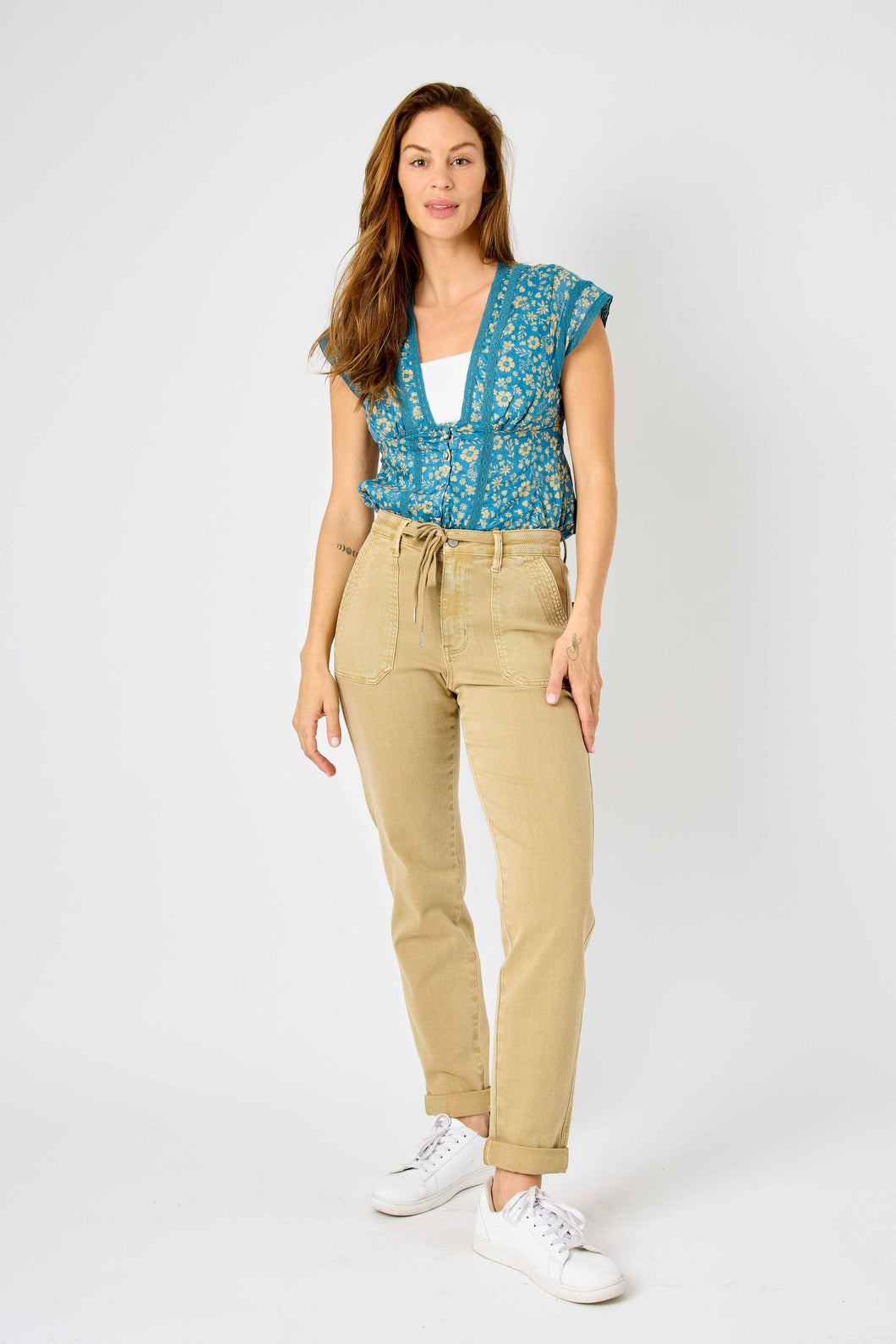 Judy Blue Khaki Cuffed Joggers