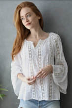 Load image into Gallery viewer, Eyelet Crochet Lace Top
