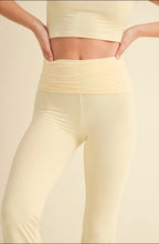 Load image into Gallery viewer, Lemon Yellow Yoga Flare Pants
