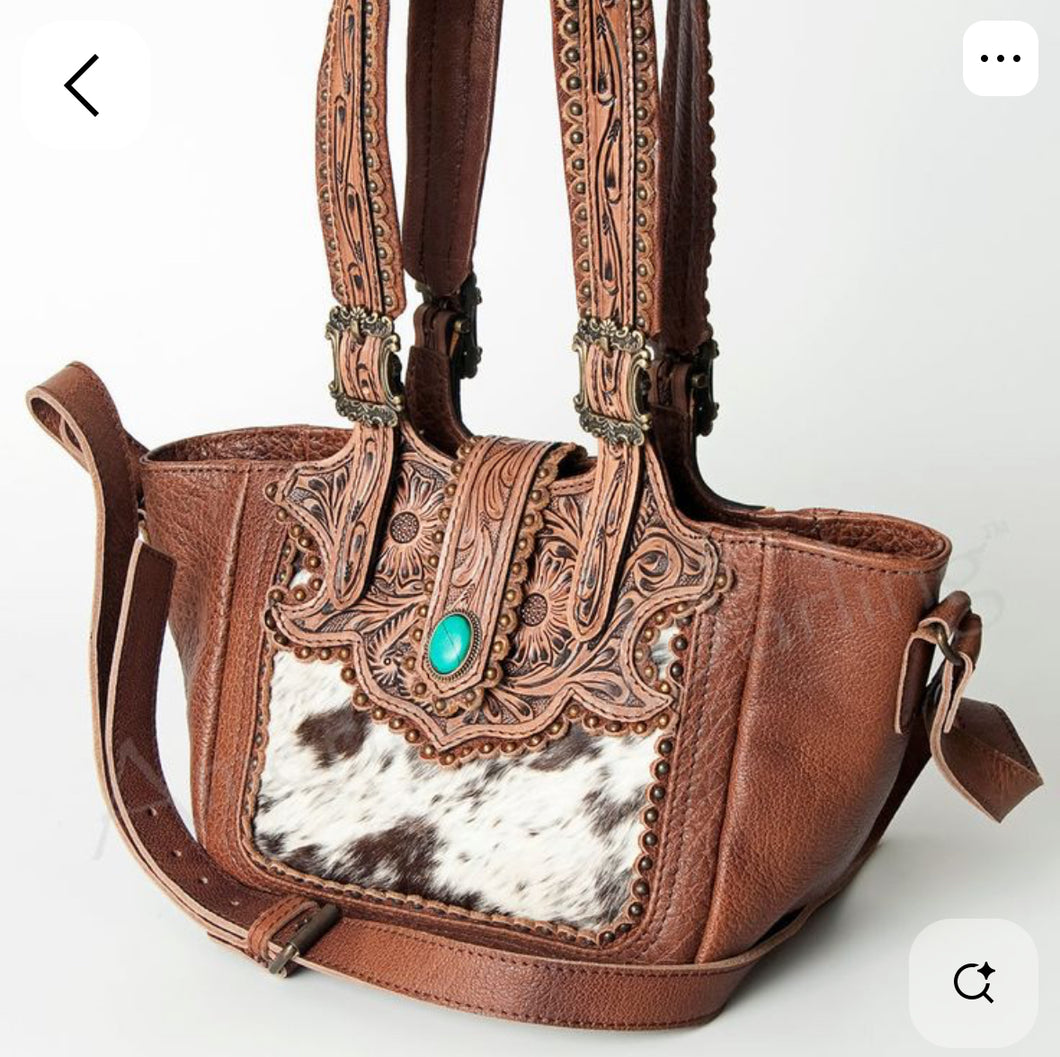 American Darling Hair-On Leather Purse/Crossbody