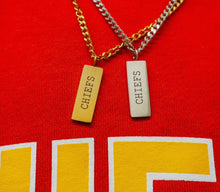 Load image into Gallery viewer, Kansas City Chiefs Silver Tag Necklace
