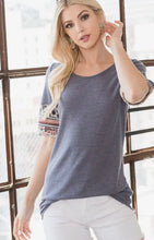 Load image into Gallery viewer, Denim Blue Button Detail Top
