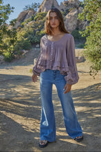 Load image into Gallery viewer, Vintage Mauve Ruffle Top
