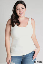 Load image into Gallery viewer, Plus Ivory Jersey Tank Top
