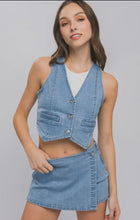 Load image into Gallery viewer, Denim Vest/Top
