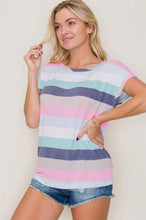 Load image into Gallery viewer, Summer Stripe French Terry Top
