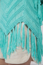 Load image into Gallery viewer, Turquoise Crochet Fringe Top
