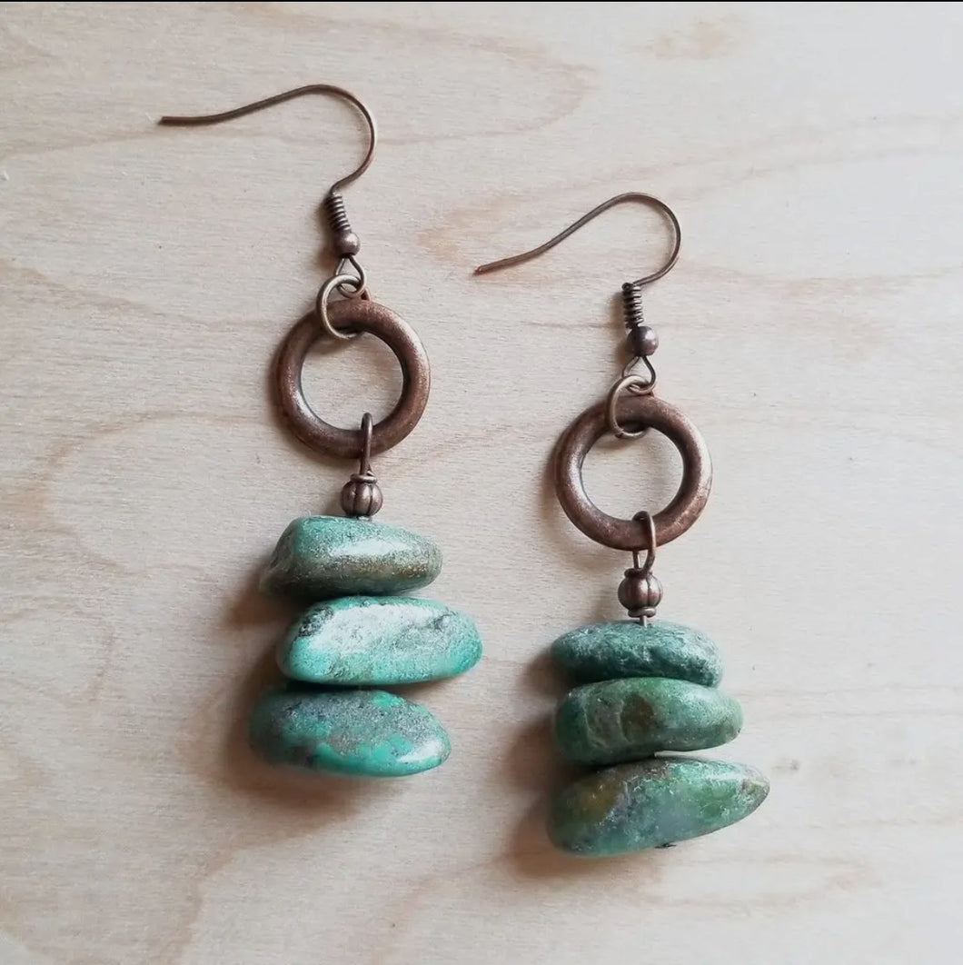 Genuine Turquoise Earrings