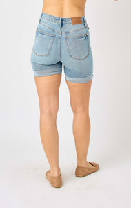 Judy Blue High Waist Tummy Control Cuffed Shorts