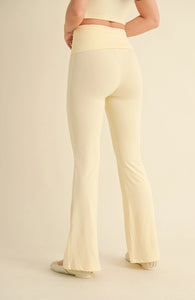 Lemon Yellow Yoga Flare Pants