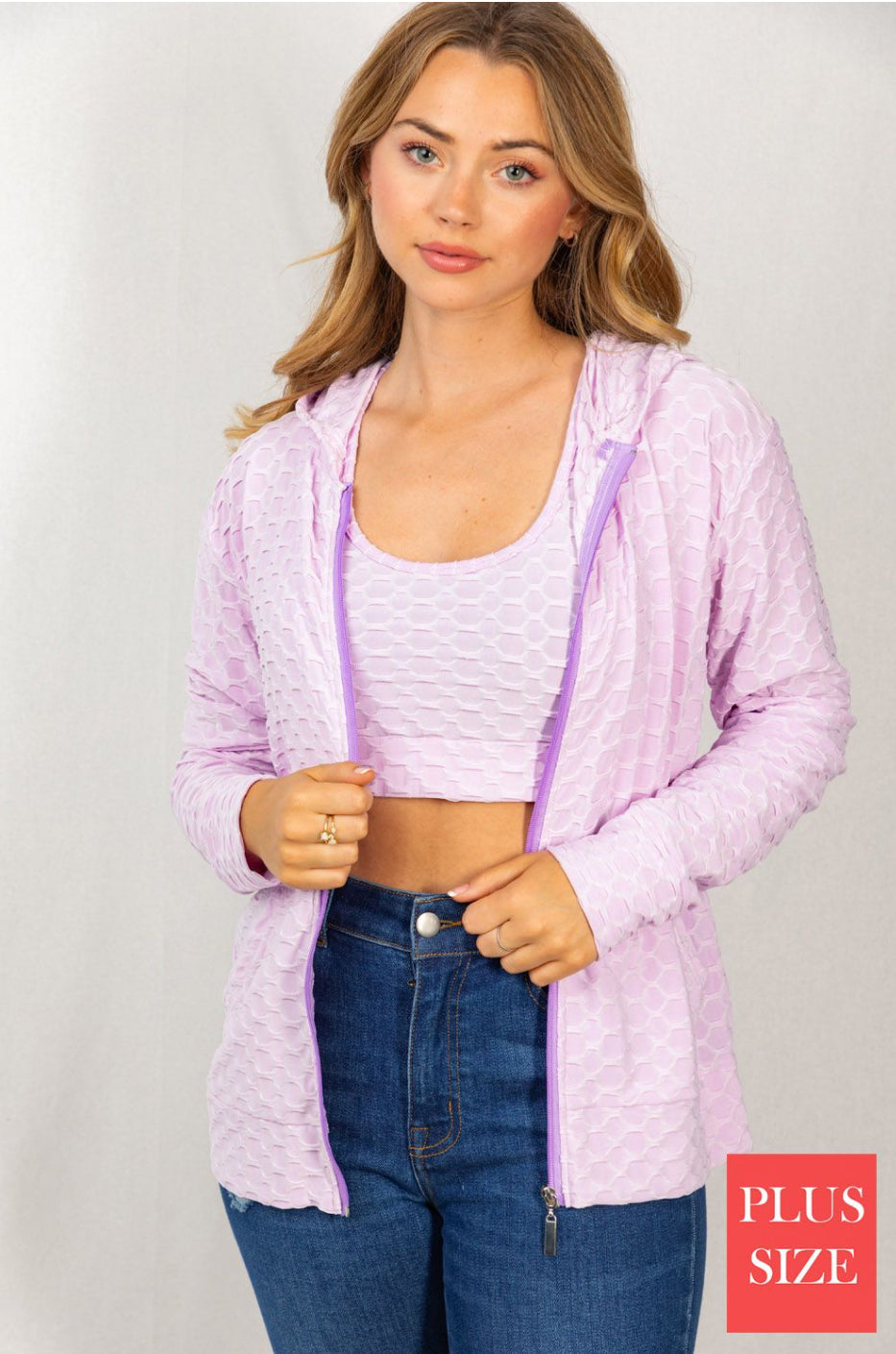 Lilac Zip Hoodie