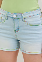 Load image into Gallery viewer, Judy Blue Rainbow Thread Shorts
