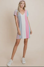 Load image into Gallery viewer, Color Block Stripe Dress
