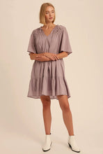 Load image into Gallery viewer, Lavender Tiered Babydoll Dress
