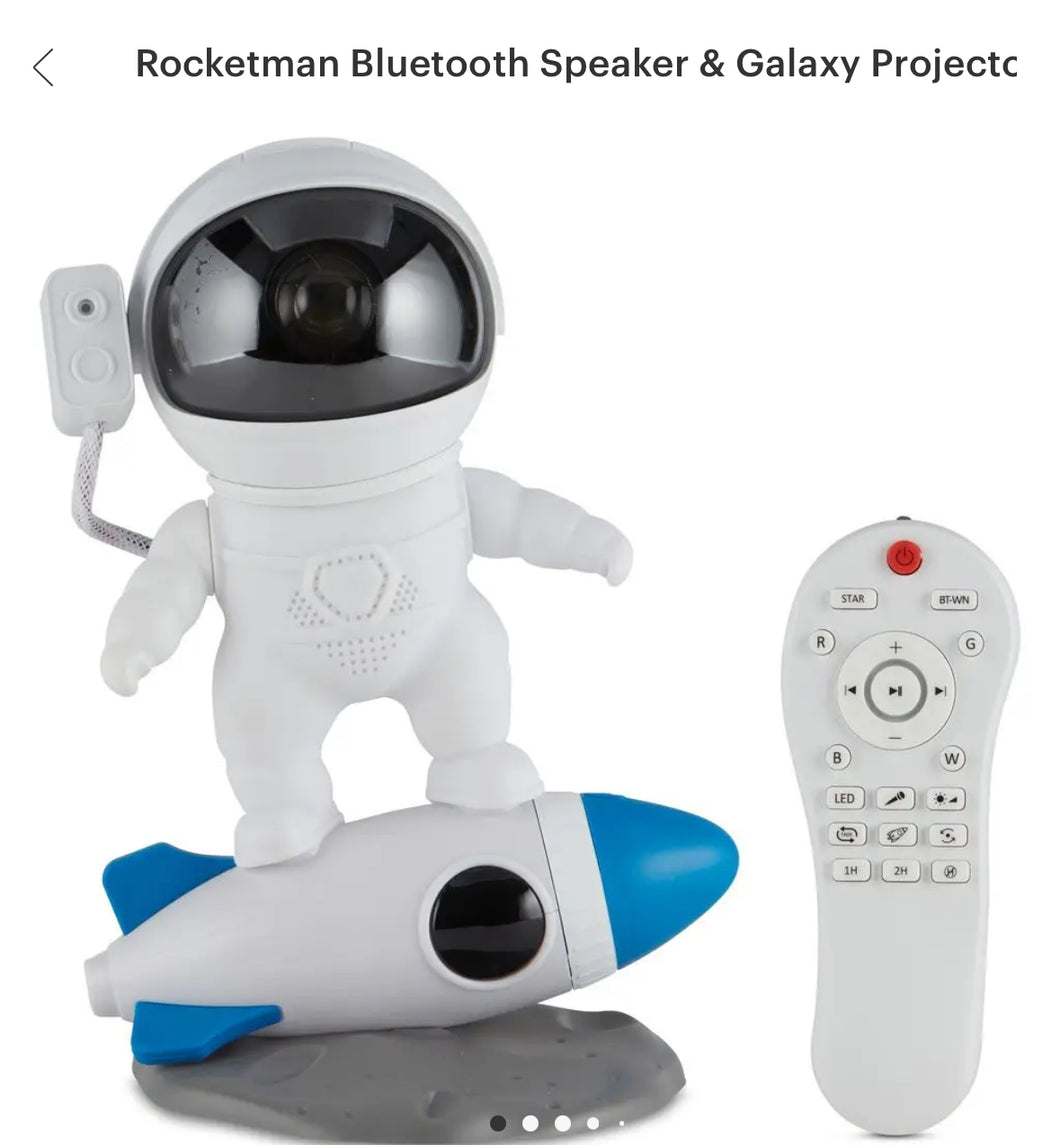 Rocket Man Bluetooth Speaker and Galaxy Projector