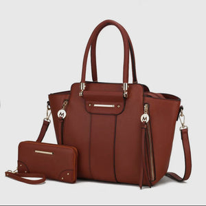 The Eliana Cognac Tote  & Wallet