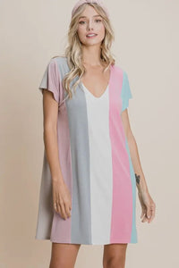 Color Block Stripe Dress
