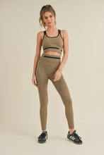 Load image into Gallery viewer, Scoop Neck Crop Top &amp; Legging Set
