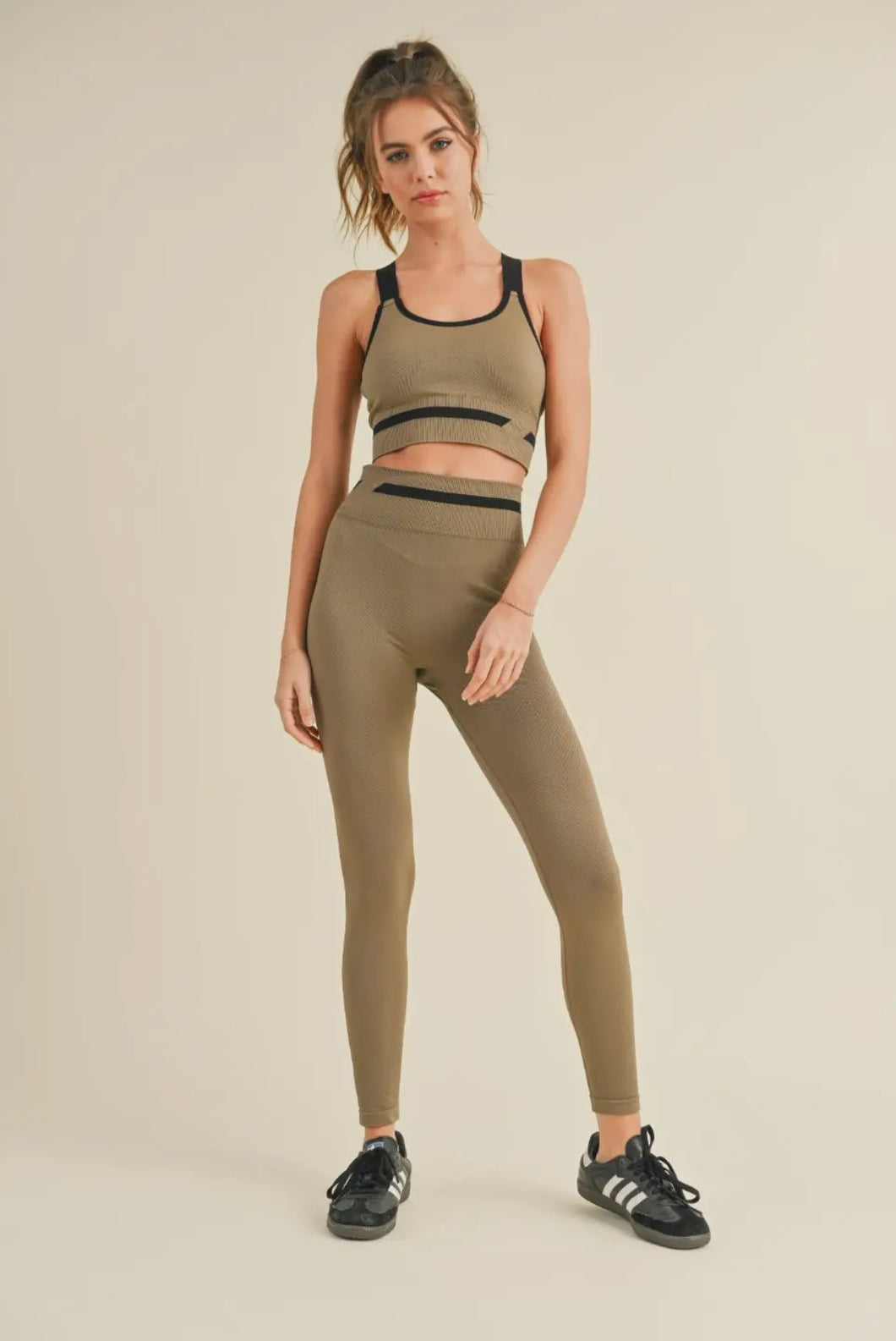 Scoop Neck Crop Top & Legging Set