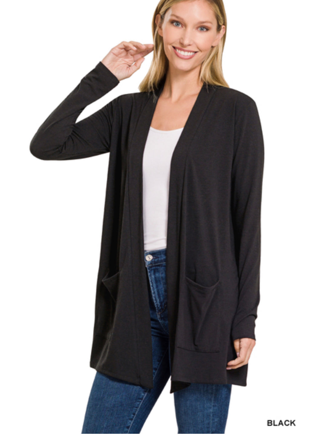 Black Lightweight Cardigan