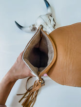 Load image into Gallery viewer, Genuine Leather &amp; Hair On Phone Crossbody
