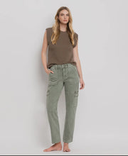 Load image into Gallery viewer, Vervet Sage Cargo Jeans
