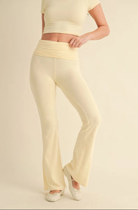 Lemon Yellow Yoga Flare Pants
