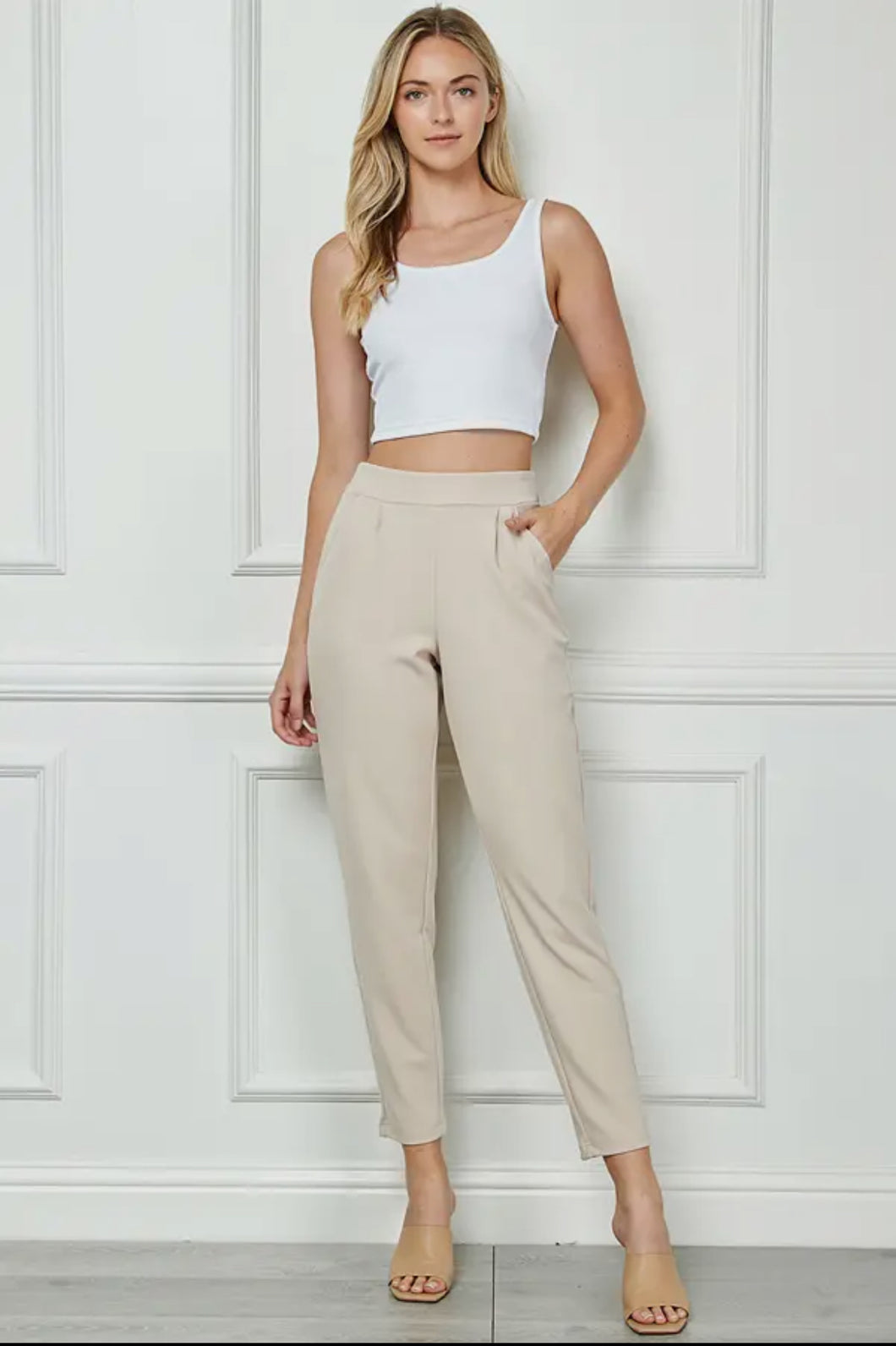 Khaki Relaxed Trouser Pants