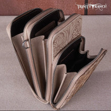 Load image into Gallery viewer, Trinity Ranch Hair-On Tooled Phone Purse
