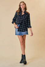 Load image into Gallery viewer, Oversized Plaid Flannel Shirt
