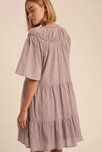 Load image into Gallery viewer, Lavender Tiered Babydoll Dress
