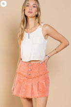 Load image into Gallery viewer, POL Corduroy Button Skirt
