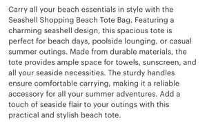 Seashell Beach/Swim Tote