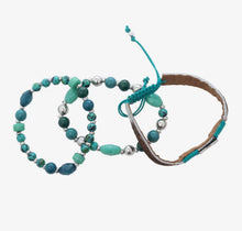 Load image into Gallery viewer, Myra Turquoise Elandra Stacked Bracelet Set
