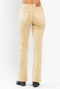 Judy Blue Mid Rise Khaki Slim Boot Cut Jeans