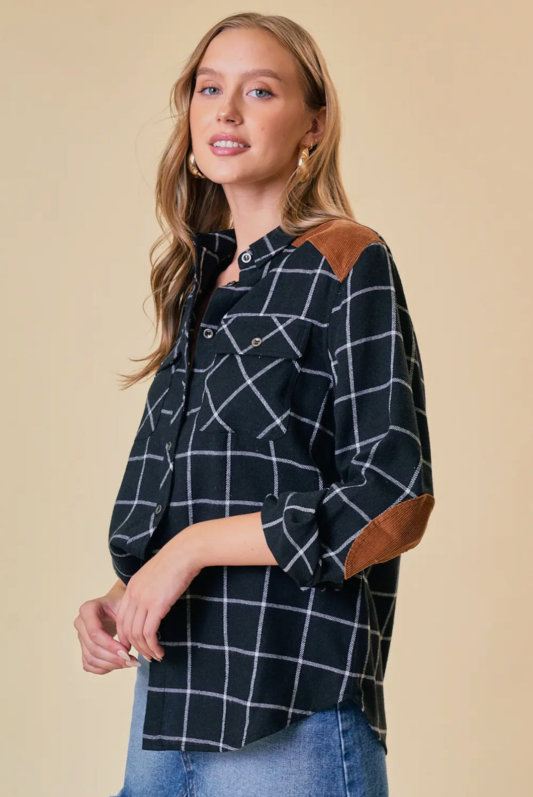 Oversized Plaid Flannel Shirt