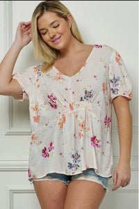 Floral Smocked Top