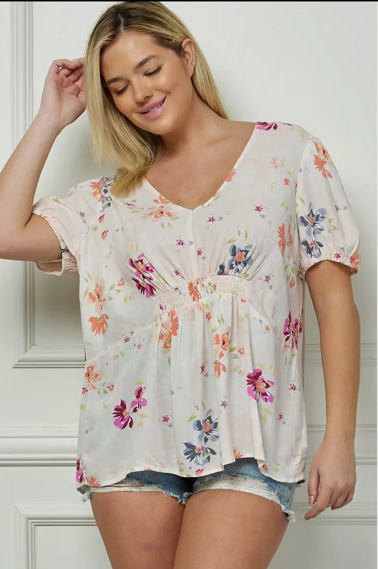 Floral Smocked Top