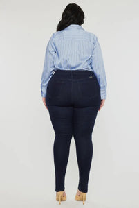 Kancan Super Dark Straight Leg Jeans
