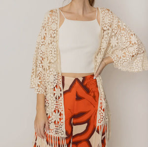 Crochet Floral Cardigan