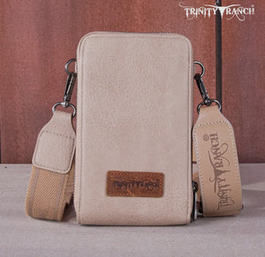 Trinity Ranch Hair-On Tooled Phone Purse