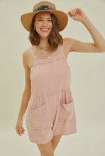 Load image into Gallery viewer, Rose Overall Style Gauze Romper
