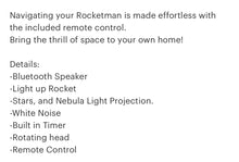 Load image into Gallery viewer, Rocket Man Bluetooth Speaker and Galaxy Projector
