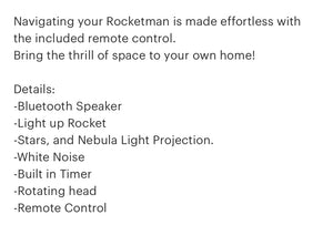 Rocket Man Bluetooth Speaker and Galaxy Projector