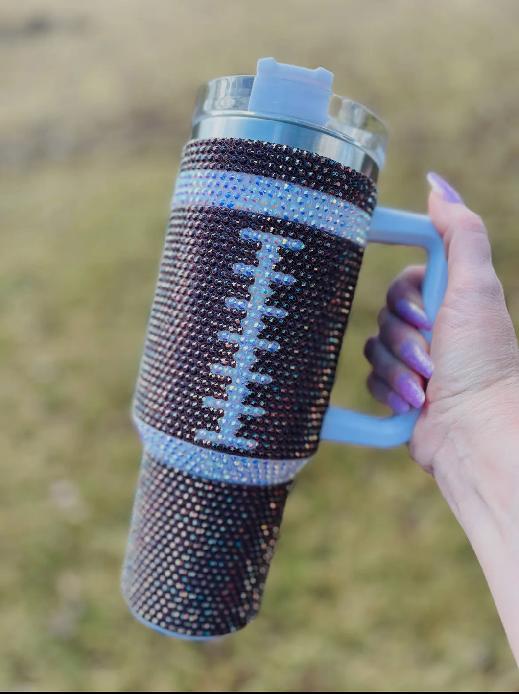 Bling Football Tumbler