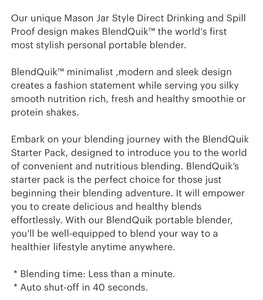 BlendQuik Portable Rechargeable Blender