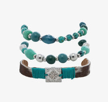 Load image into Gallery viewer, Myra Turquoise Elandra Stacked Bracelet Set
