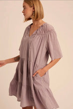 Load image into Gallery viewer, Lavender Tiered Babydoll Dress
