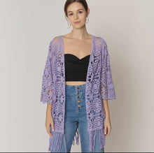 Load image into Gallery viewer, Crochet Floral Cardigan
