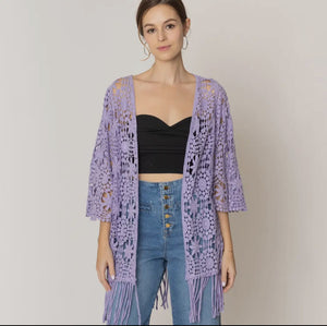 Crochet Floral Cardigan